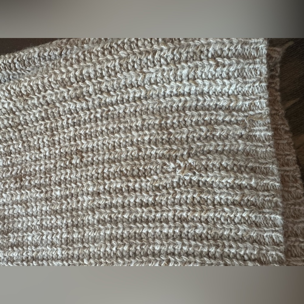 Jenni Kayne Recycled Cashmere Fisherman Sweater Marled Camel Size XS - Picture 6 of 7